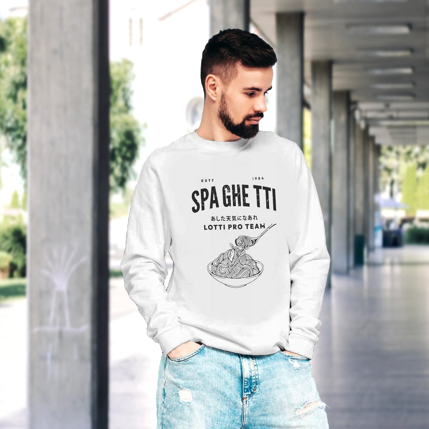 CUC GIROCOLLO SPAGHETTI TEAM - LOTTI - TUTTI IN CAMPO CON LOTTI - Unisex ANIME MANGA #chooseurcolor