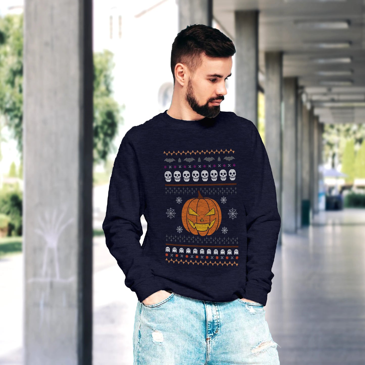 CUC GIROCOLLO Ugly Halloween Sweater - Unisex - Divertente - Spooky Season - #chooseurcolor