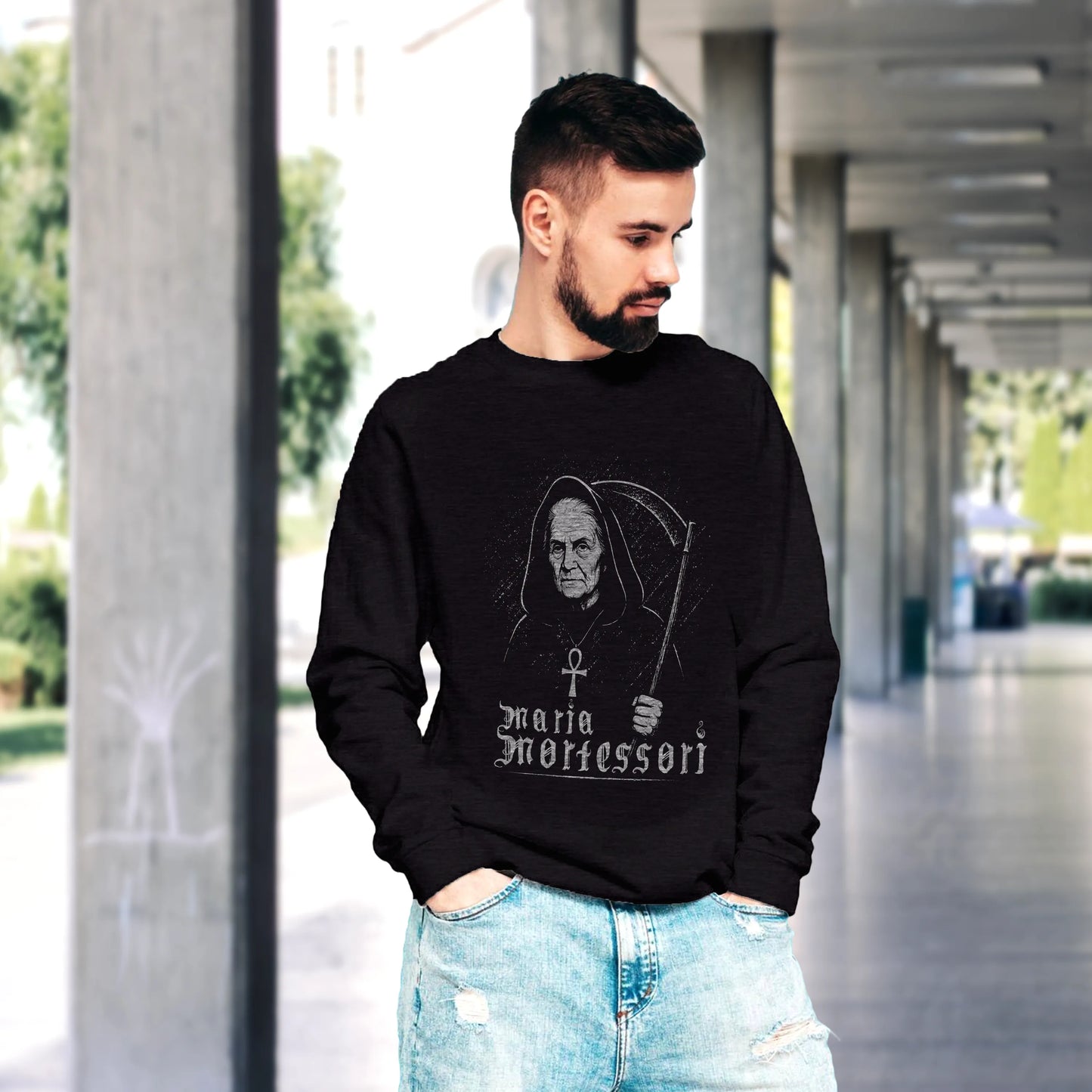 CUC GIROCOLLO Maria Mortessori - Unisex - PERSONAGGI FAMOSI - Black Metal - Divertente - #chooseurcolor