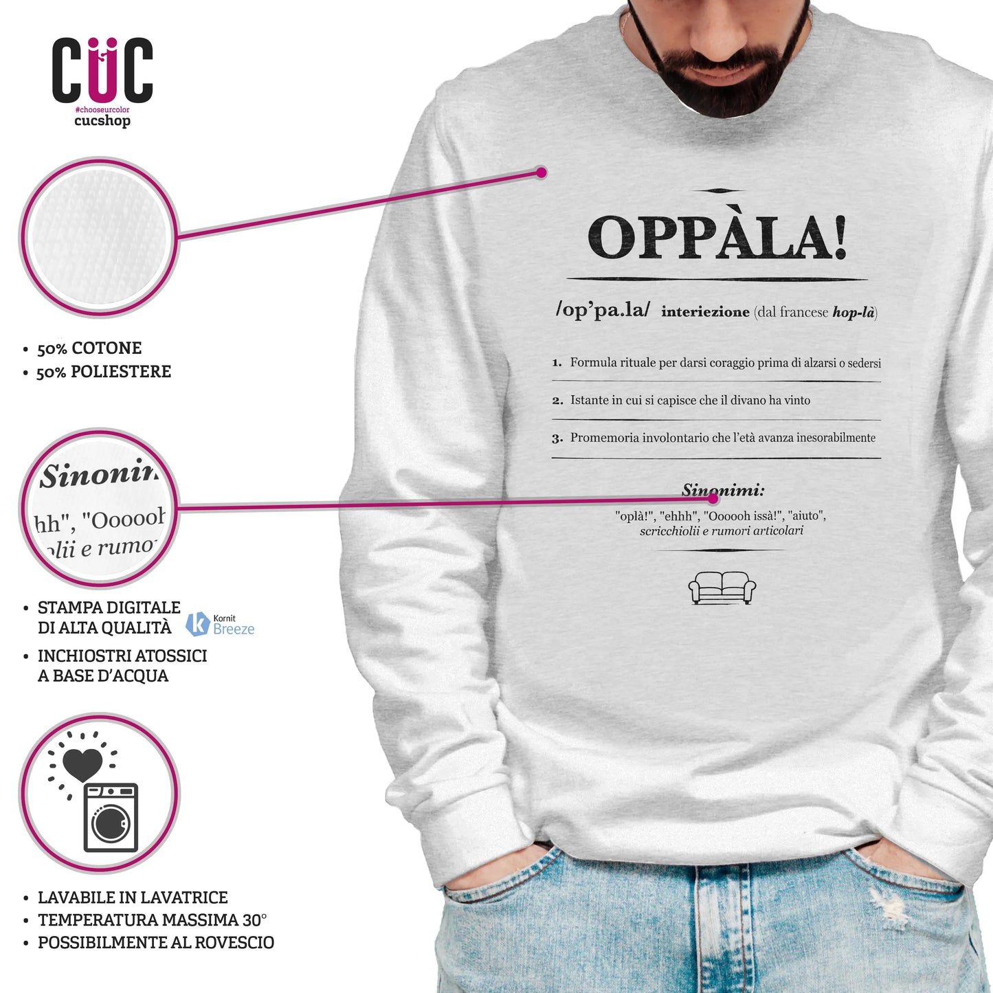 CUC GIROCOLLO OPPALA! definizione - Unisex - Divertente - Scherzo - Meme - #chooseurcolor