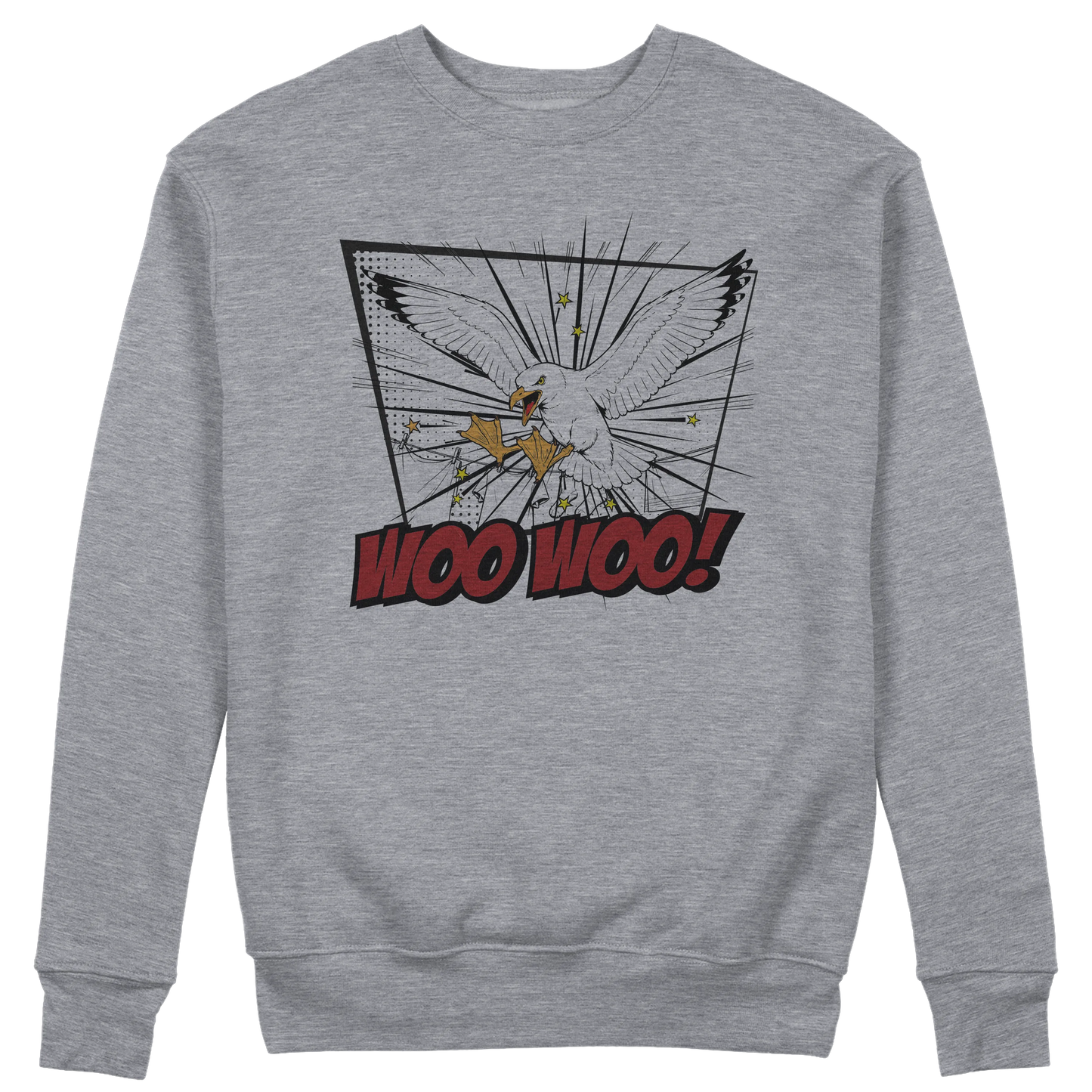 CUC GIROCOLLO CON LE ZAMPE DAVANTI - Unisex - PERSONAGGI FAMOSI - IL BECCO WOO WOO - Divertente - Gabbiani - #chooseurcolor
