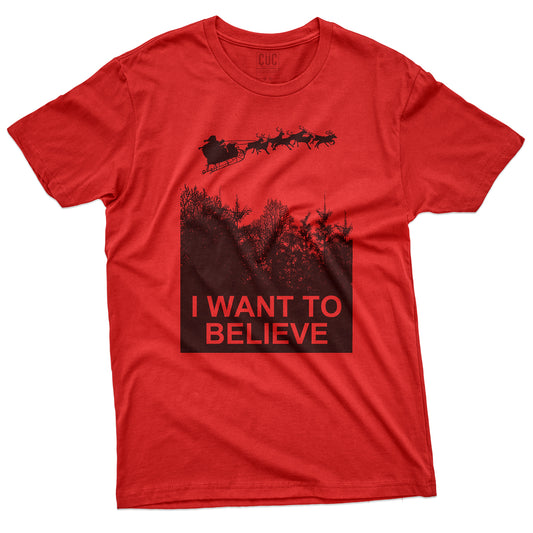 CUC T-Shirt I WANT to believe Santa Xmas - Natale - #chooseurcolor