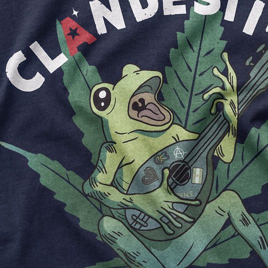 CUC T-Shirt CLANDESTINO - Frog - Manu Chao- #chooseurcolor
