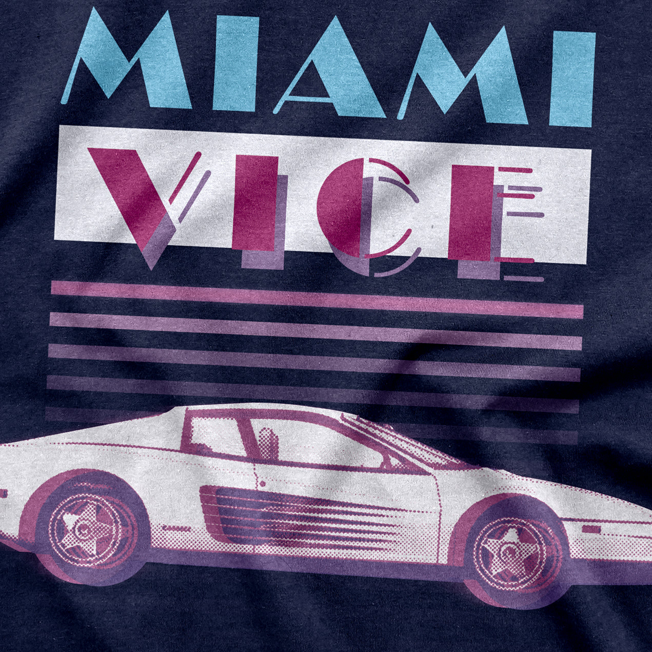 CUC T-Shirt MIAMI - Miami Vice - TV Cult anni '80 - #chooseurcolor