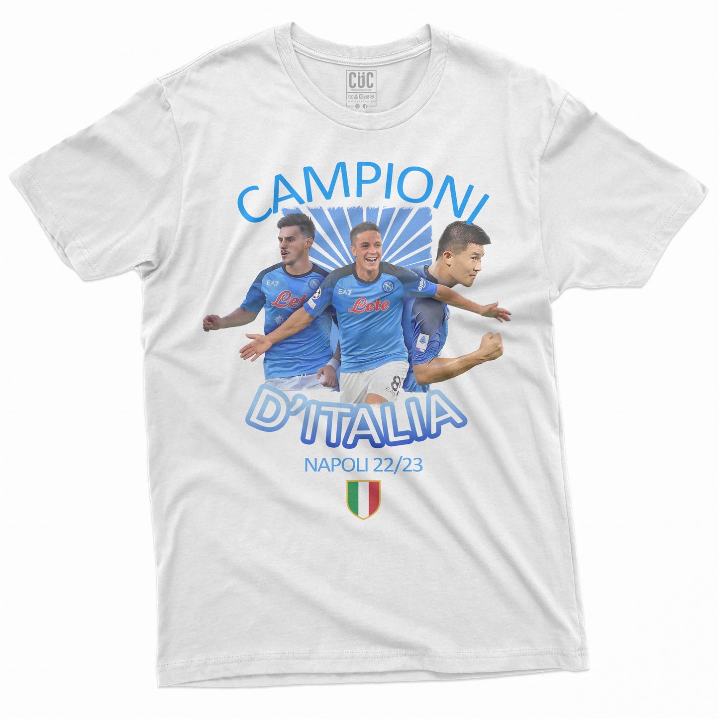 CUC T-Shirt NAPOLI - Raspa Elmas Kim - Scudetto - Calcio #chooseurcolor - CUC chooseurcolor