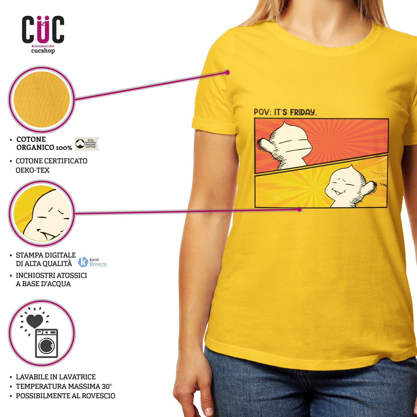 CUC T-SHIRT PUCK FRIDAY - ANIME MANGA - Berserk - Meme - Divertente - #chooseurcolor