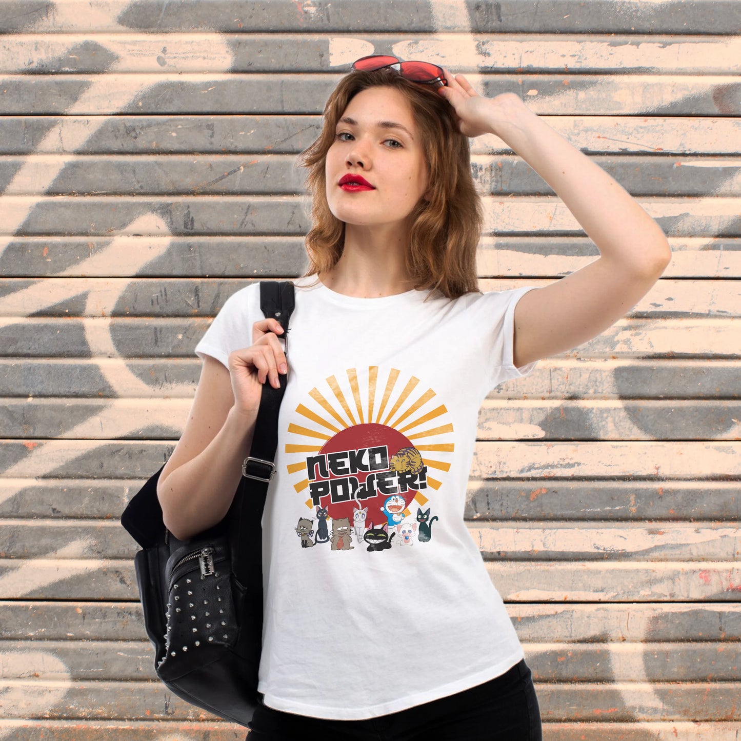 CUC T-SHIRT Neko Power - ANIME MANGA - Gatti Cartoni - #chooseurcolor