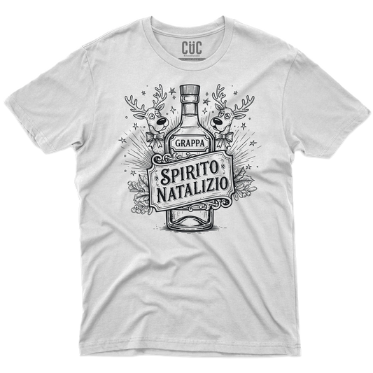 CUC T-SHIRT Spirito Natalizio Grappa - NATALE - Divertente - #chooseurcolor