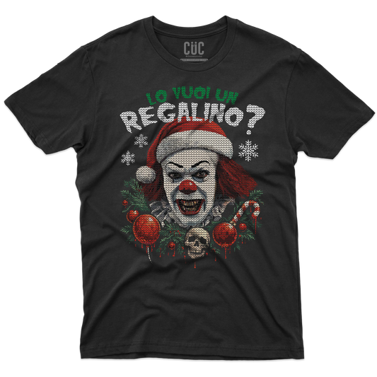 CUC T-SHIRT Lo vuoi un regalino? - NATALE - FILM - Divertente - King - IT - Maglione - #chooseurcolor