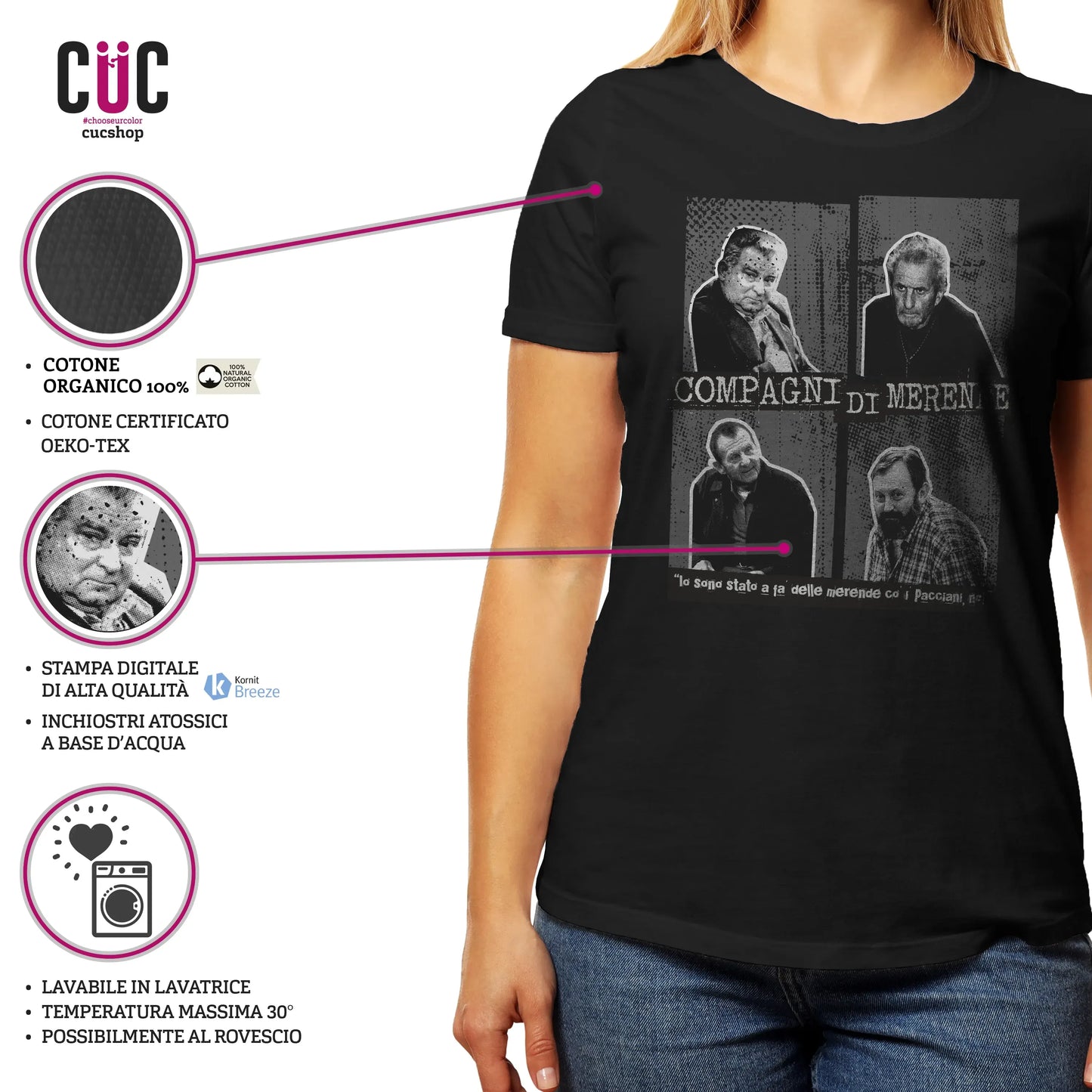 CUC T-SHIRT Compagni di merende - PERSONAGGI FAMOSI - UGIP - Crime - #chooseurcolor