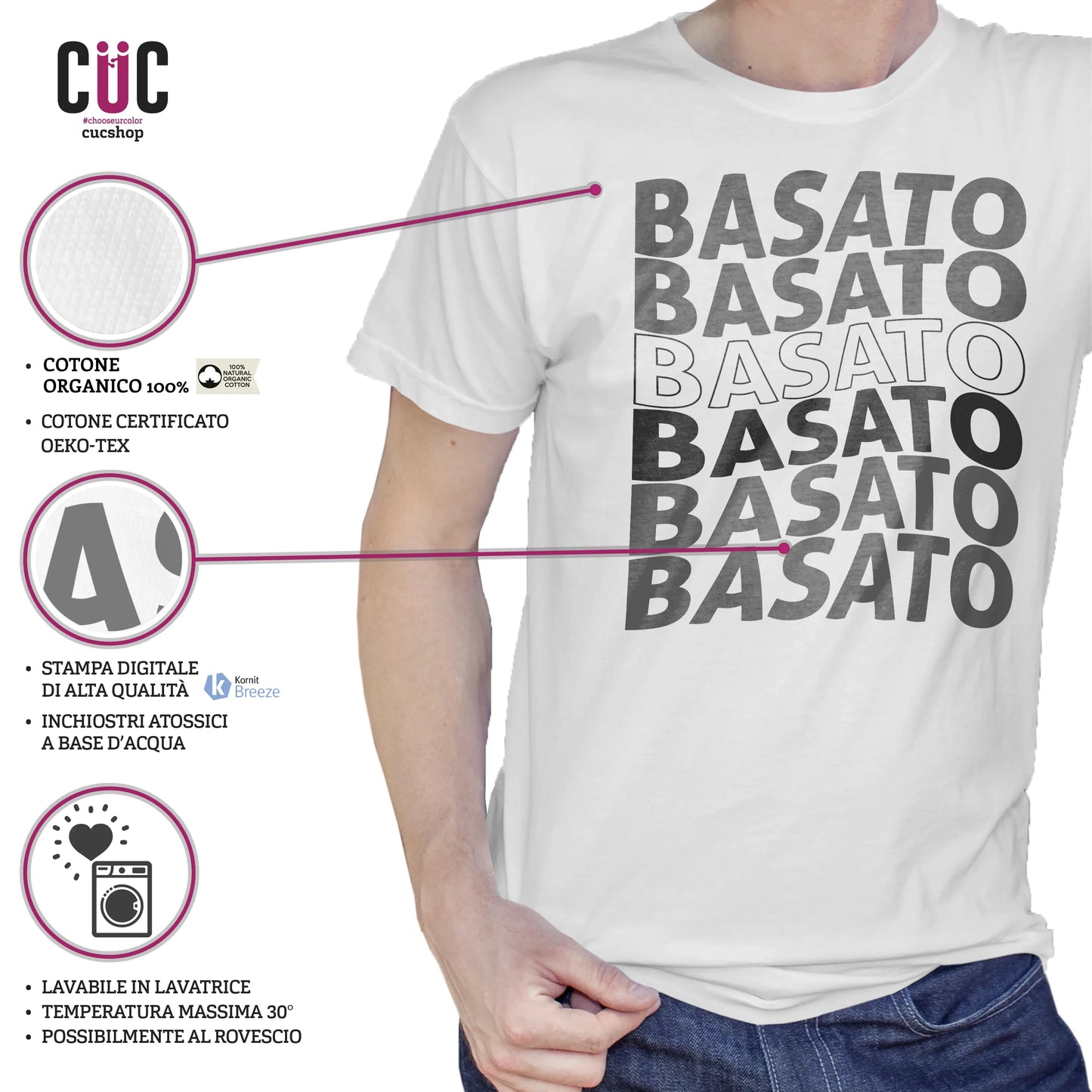 CUC T-SHIRT BASATO - Slang - #chooseurcolor