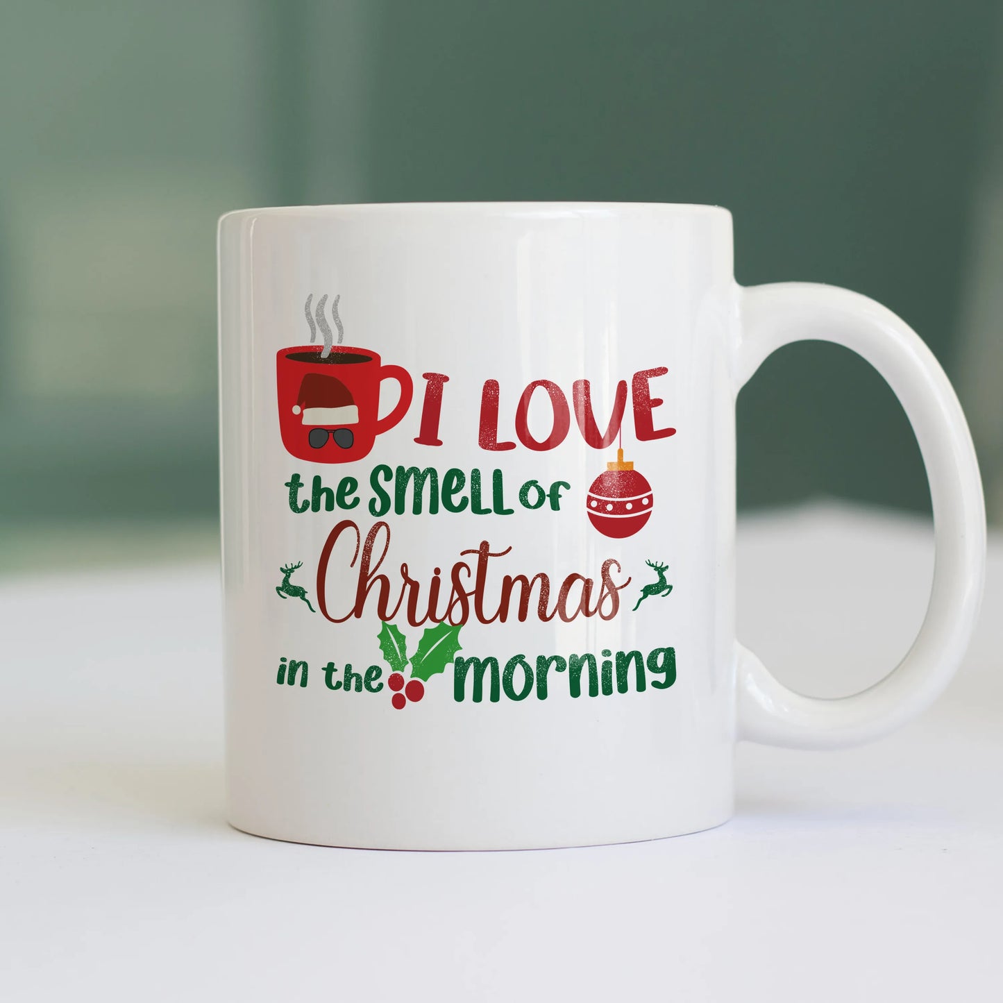 CUC TAZZA I LOVE THE SMELL OF CHRISTMAS IN THE MORNING - FILM Natale - Kilgore - #chooseurcolor