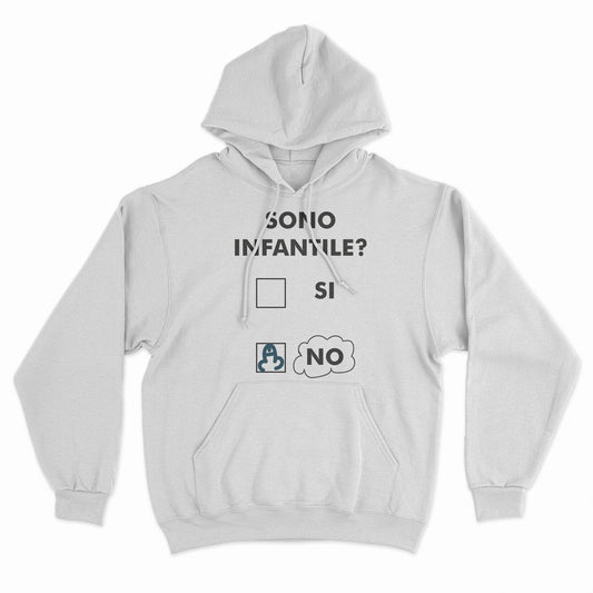 FELPA CAPPUCCIO SEI INFANTILE Bianca #chooseurcolor