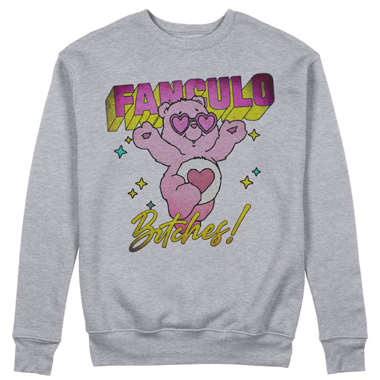 FELPA GIROCOLLO FANCULO BITCHES MEME DIVERTENTE ORSI DEL CUORE Grigio #chooseurcolor
