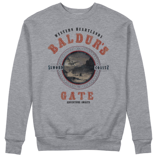 Felpa Girocollo Baldur's Sword Coast - Adventure Game #chooseurcolor