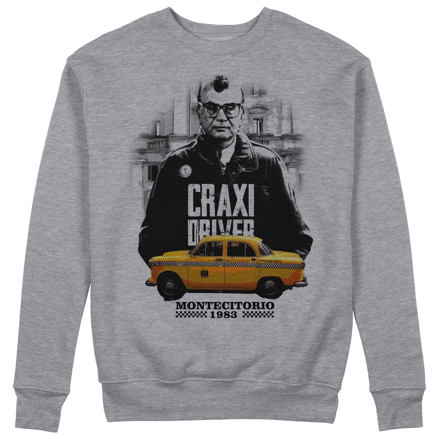 Felpa Girocollo Taxi\Craxi Driver - Film cult #chooseurcolor