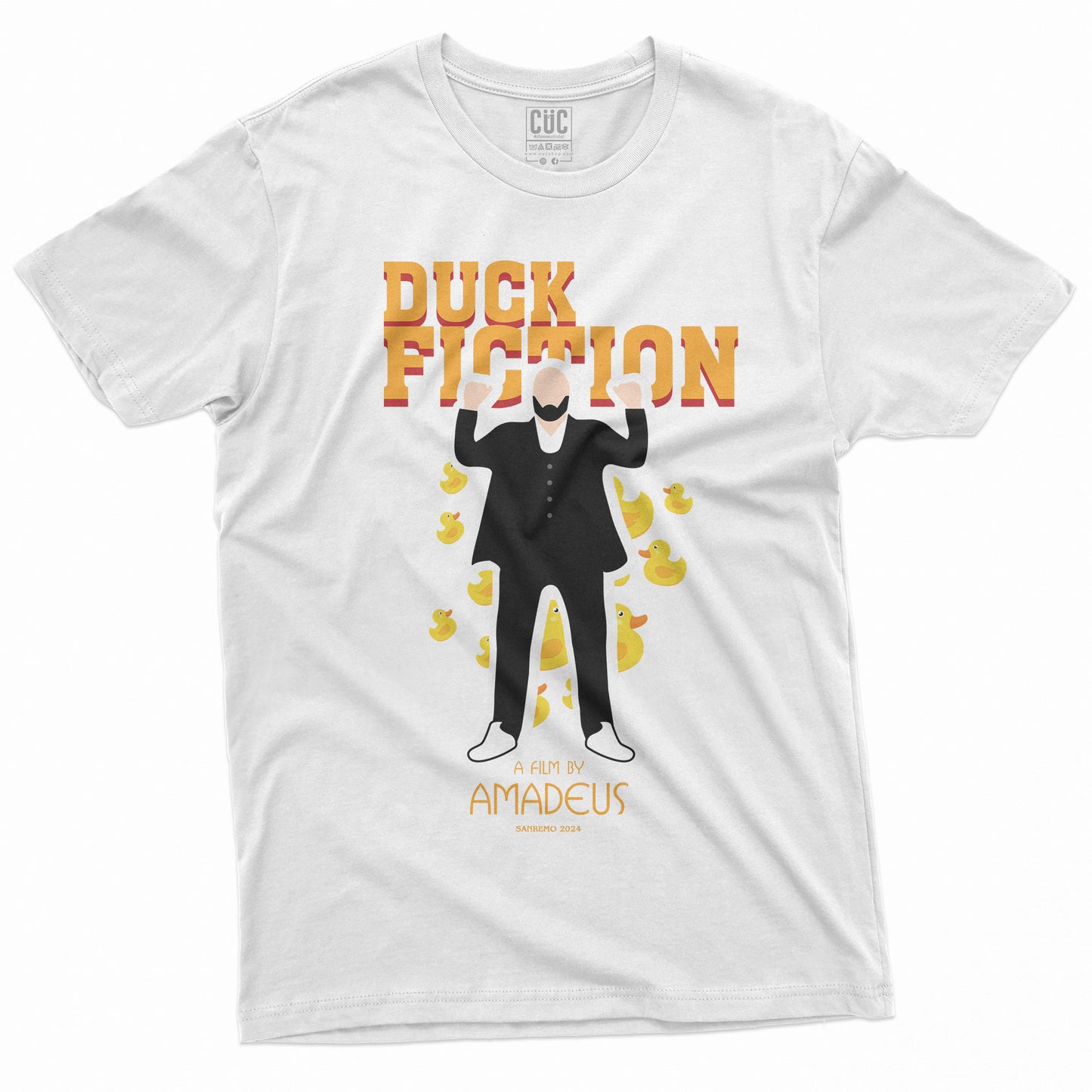 CUC T-Shirt DUCK FICTION - J Travolta Sanremo2024 - Ballo del Qua Qua - trash #chooseurcolor