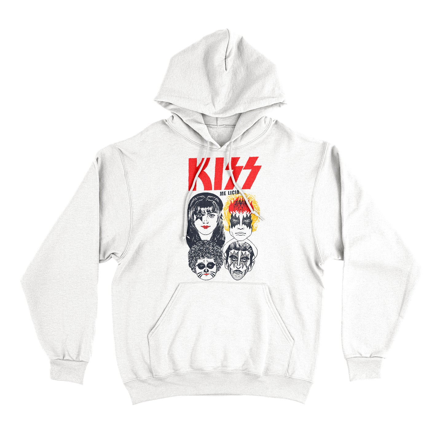 Felpa Cappuccio KISS ME LICIA POKER - Anni 80 Crossover - Divertente #chooseurcolor