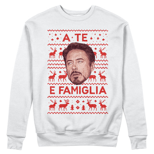 Felpa Girocollo CUC A TE E FAMIGLIA - Natale - meme #chooseurcolor