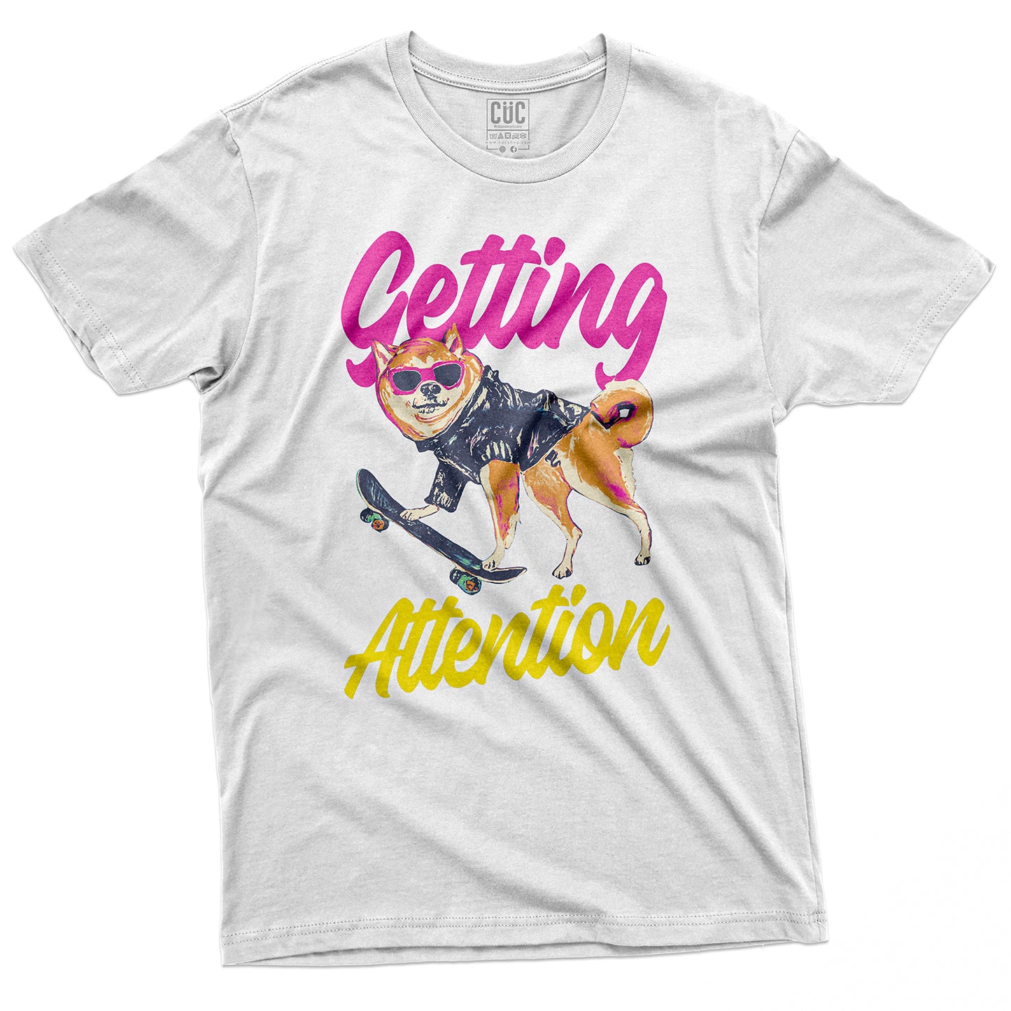 CUC T-Shirt GET DOGE - Getting Attention - Divertente #chooseurcolor
