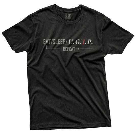 CUC T-Shirt EAT SLEEP UGIP - Un giorno - Tv - Cult #chooseurcolor