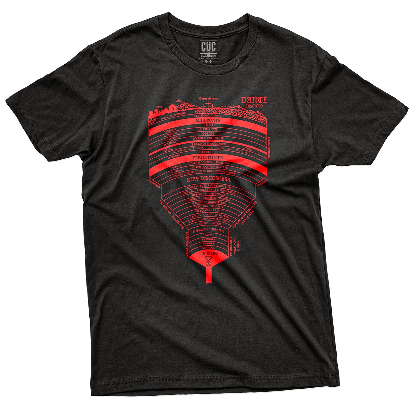 CUC T-Shirt INFERNO DARK - Dante - Divina Commedia #chooseurcolor