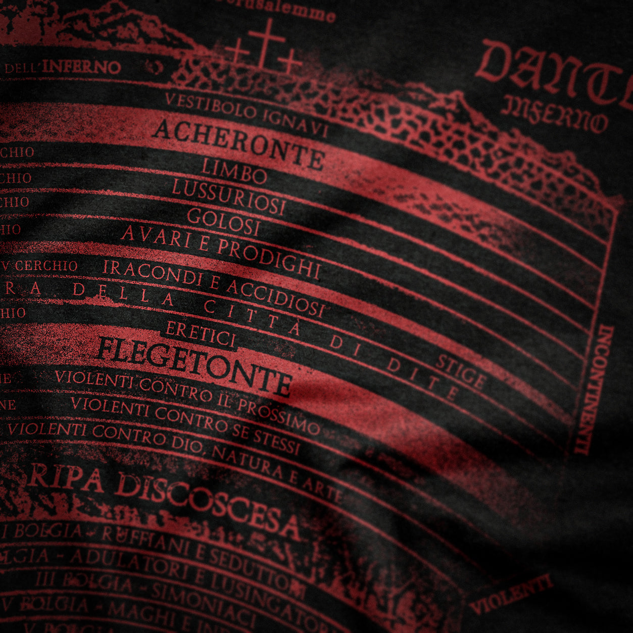 CUC T-Shirt INFERNO DARK - Dante - Divina Commedia #chooseurcolor