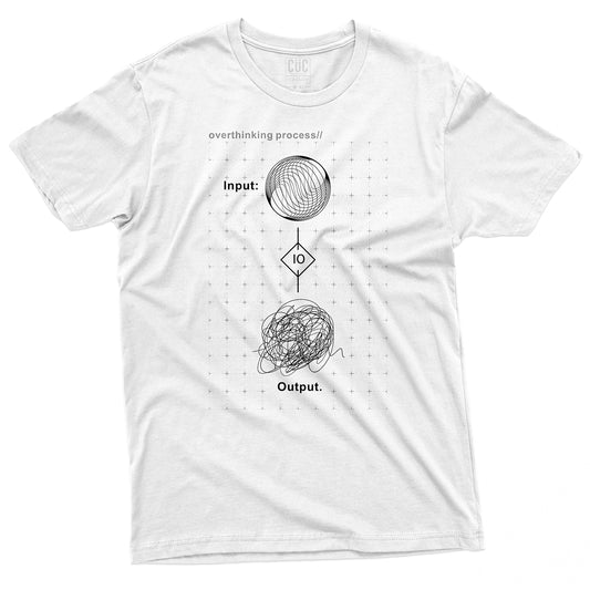 T-SHIRT CUC INPUT OUTPUT MINIMAL - Divertente - Overthinking #chooseurcolor