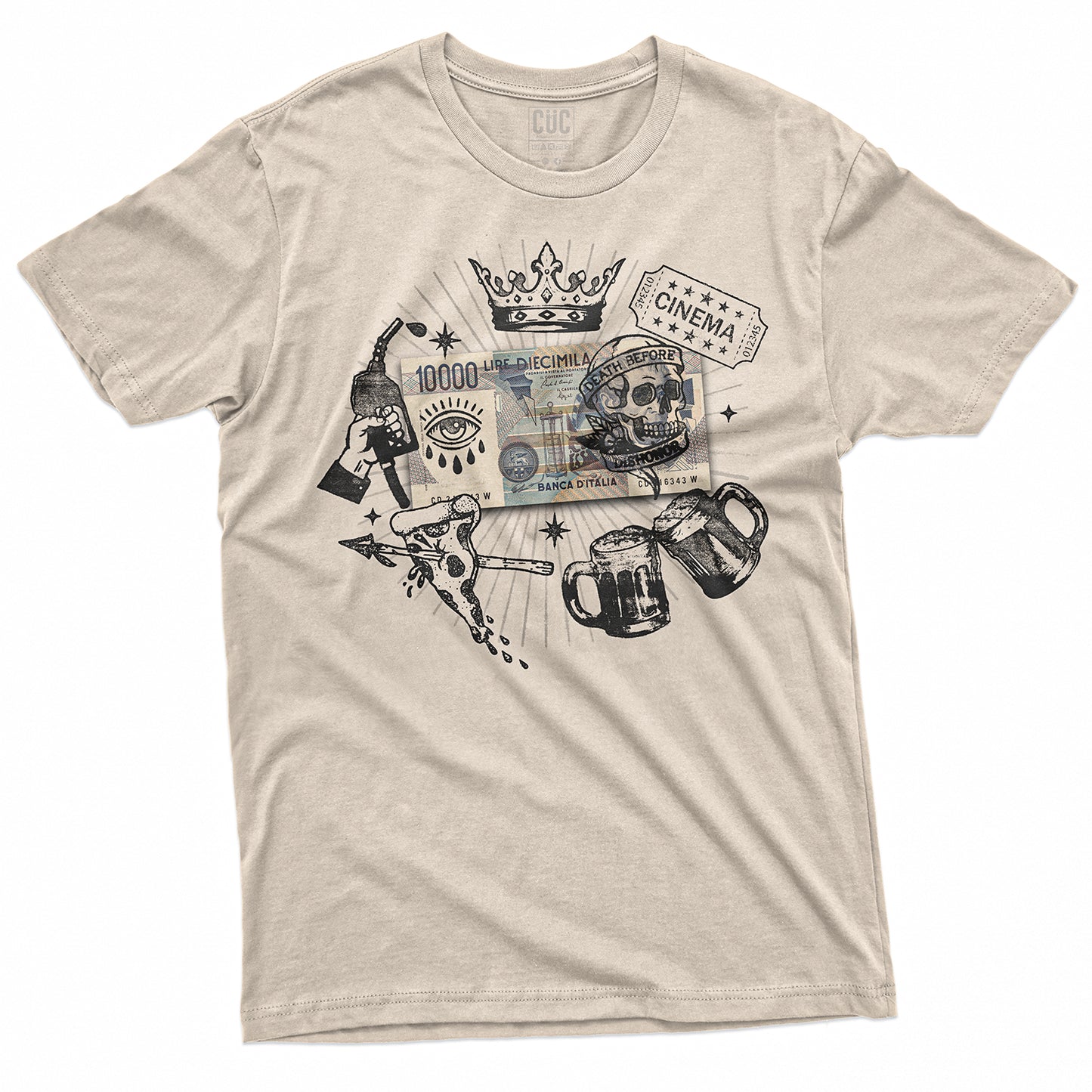 T-SHIRT CUC PAGHETTA OLD SCHOOL - Deca - Divertente #chooseurcolor