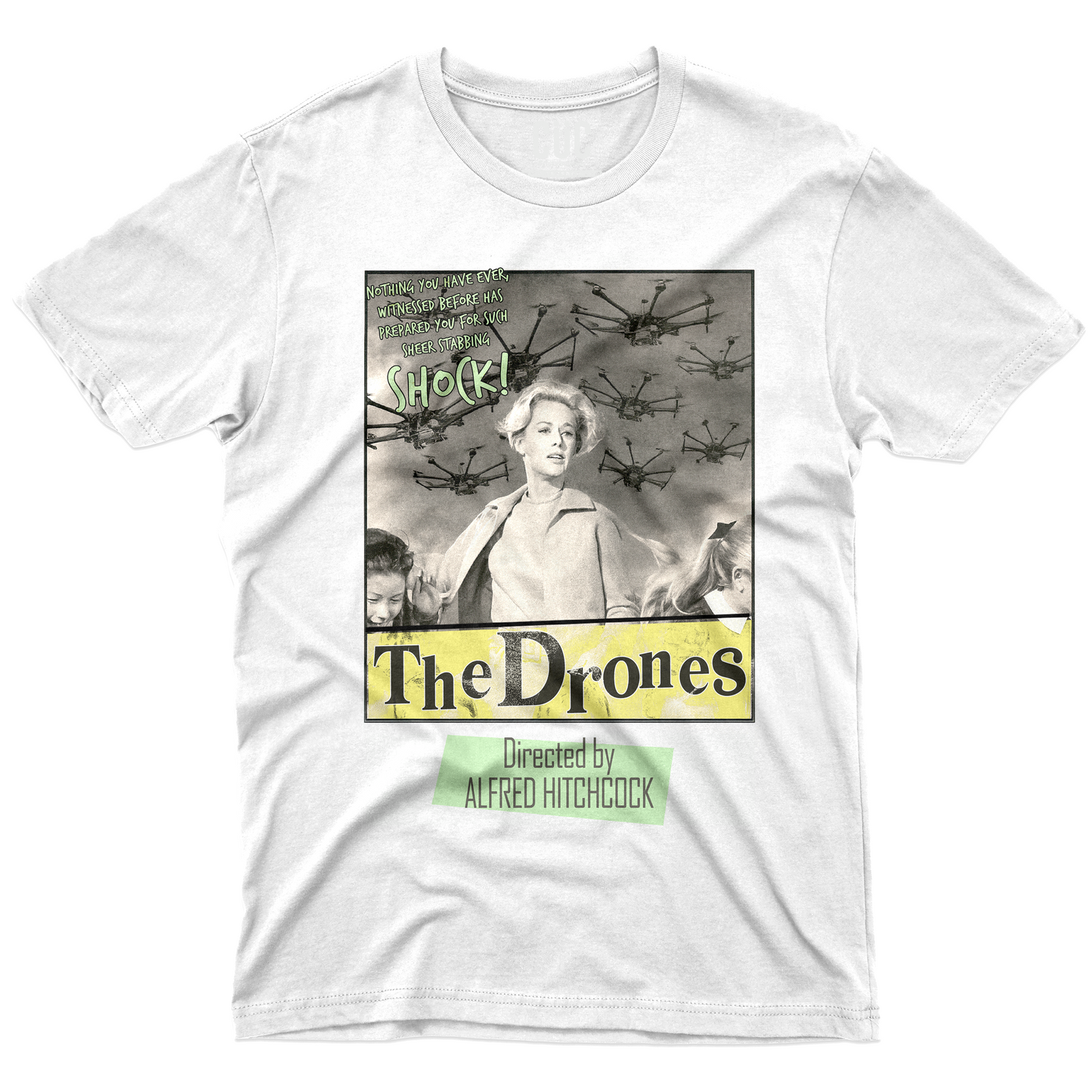 CUC T-Shirt THE DRONES - alfred Hitchcock Parodia - film cult horror #chooseurcolor