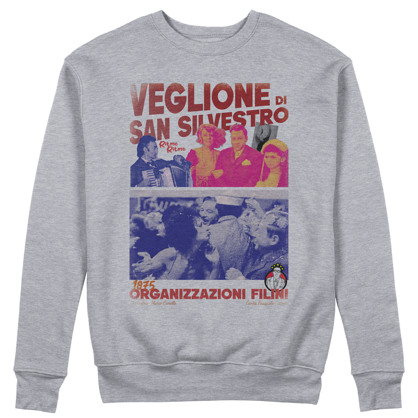 Felpa Girocollo unisex VEGLIONE DI SAN SILVESTRO - organizzazioni Filini #chooseurcolor
