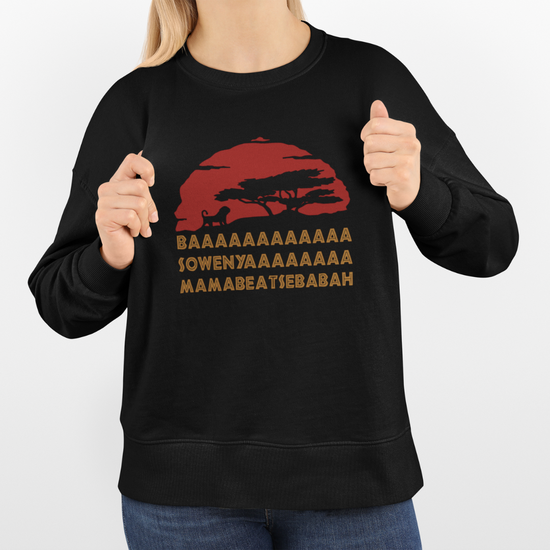 Felpa CUC Girocollo Basowenya - The lion - Re Leon - King - Cartoon - Unisex #chooseurcolor - CUC chooseurcolor