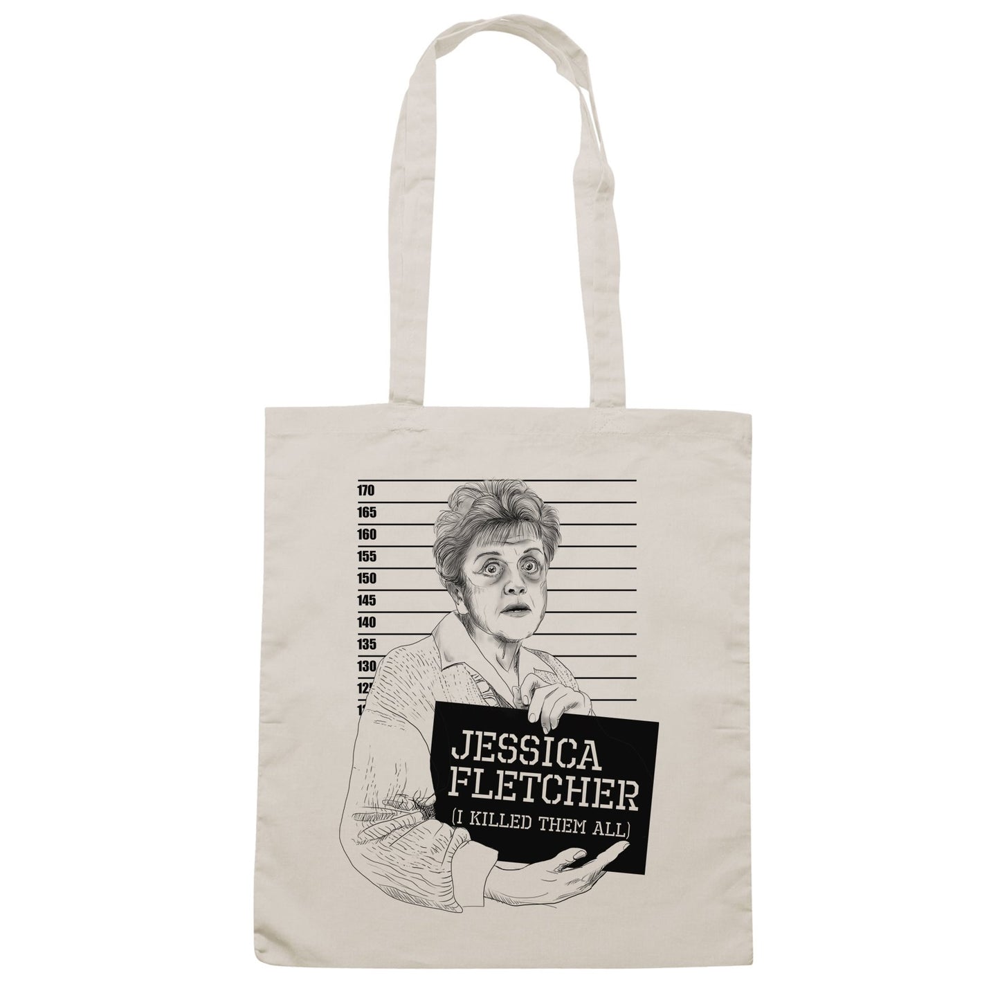 Light Gray Borsa Jessica Fletcher Mugshot Killed Them All Signora In Giallo Murder - Sand - FILM CucShop