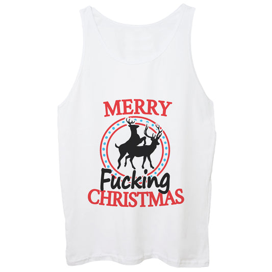 Canotta CUC - MERRY FUCKING WHITE CHRISTMAS - DIVERTENTE #ChooseUrColor - CUC chooseurcolor