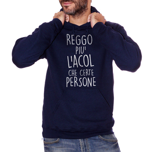 Felpa cappuccio CUC - reggo più l'alcool che certe persone - felpa idea regalo divertente #ChooseurColor - CUC chooseurcolor