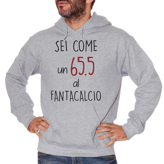 Felpa cappuccio CUC sei come il 65.5 al fantacalcio - sport - Choose ur color - CUC chooseurcolor