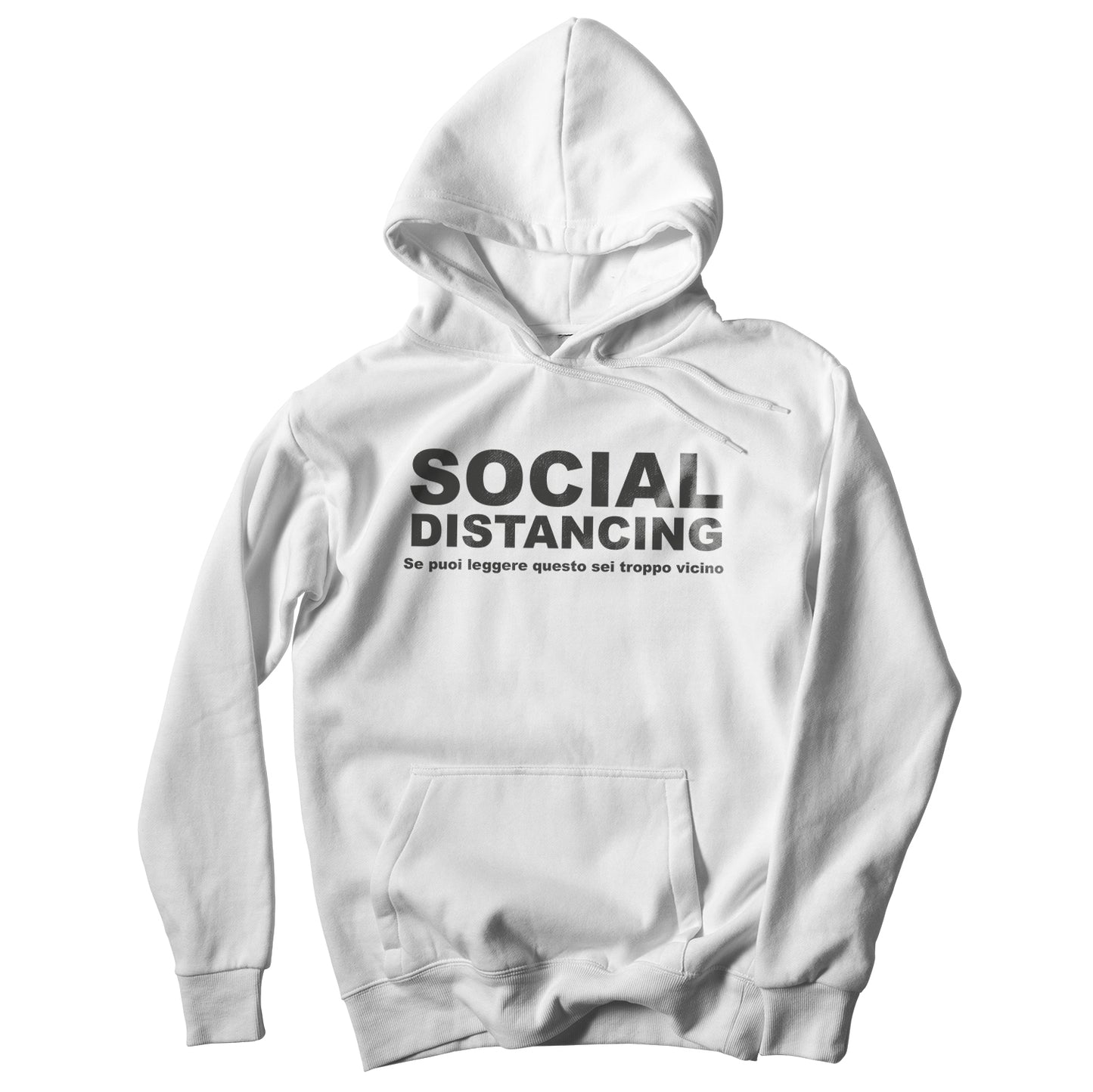Felpa cappuccio CUC Social Distancing - se leggi questo sei troppo vicino - divertente - #ChooseurColor - CUC chooseurcolor