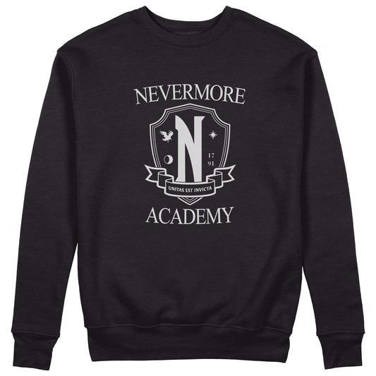 CUC Felpa Girocollo - NEVERMORE ACADEMY- Mercoledì - ADDAMS Unisex #chooseurcolor - CUC chooseurcolor