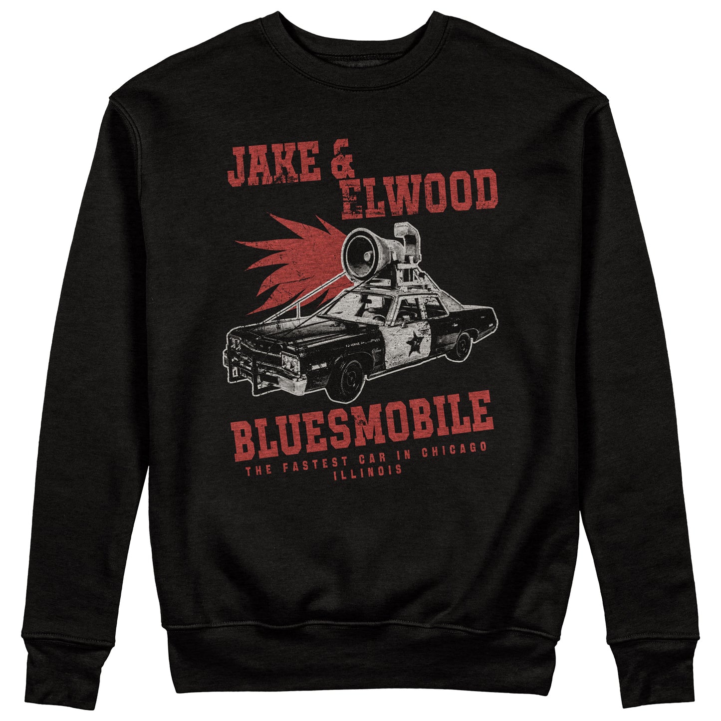 Felpa Girocollo - BLUESMOBILE - The Blues Brothers - Movie Cult Cars - #chooseurcolor - CUC chooseurcolor