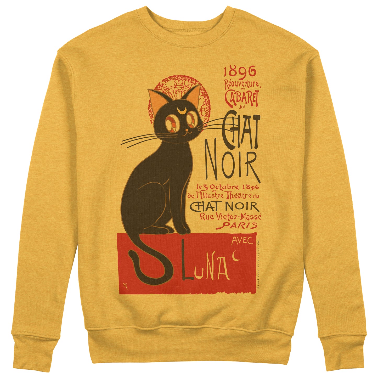Felpa Girocollo - CHAT NOIR - Sailor Moon - Luna - #chooseurcolor - CUC chooseurcolor