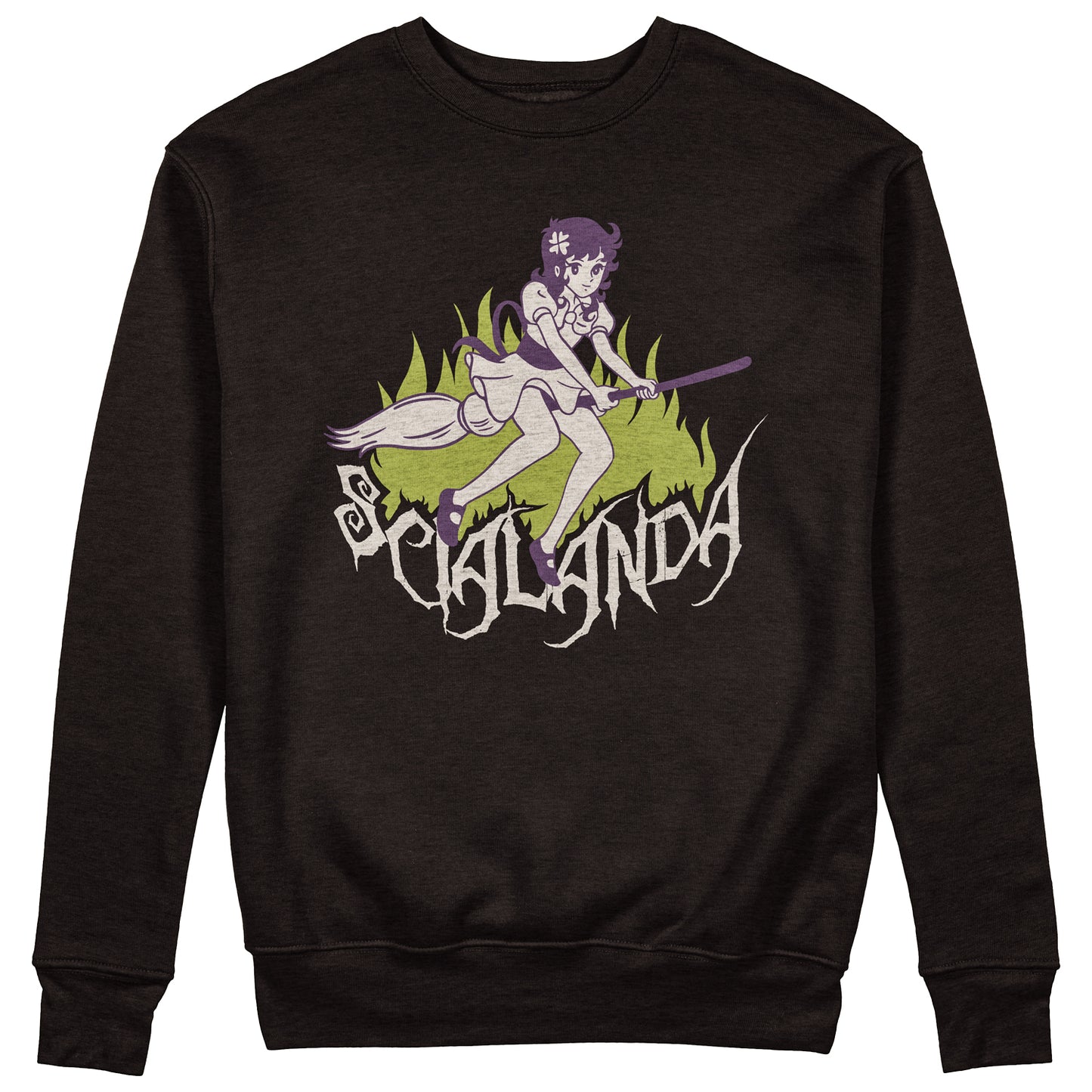 Felpa Girocollo - SCIALANDA BLACK - Bia- La Sfida della Magia - Cartoon anni 80 #chooseurcolor - CUC chooseurcolor