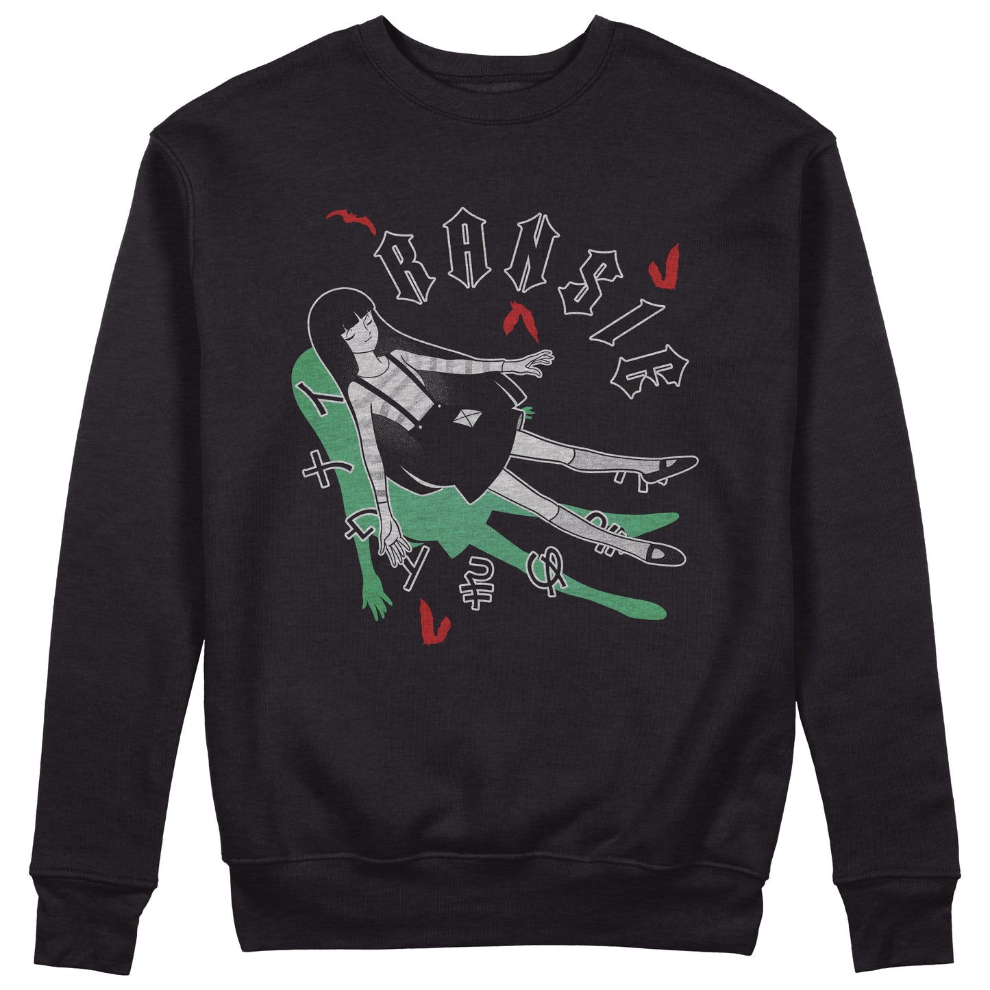 Felpa Girocollo - RANSIE DREAM BLACK - Ransie la Strega - Cartoon Anni 80 #chooseurcolor - CUC chooseurcolor