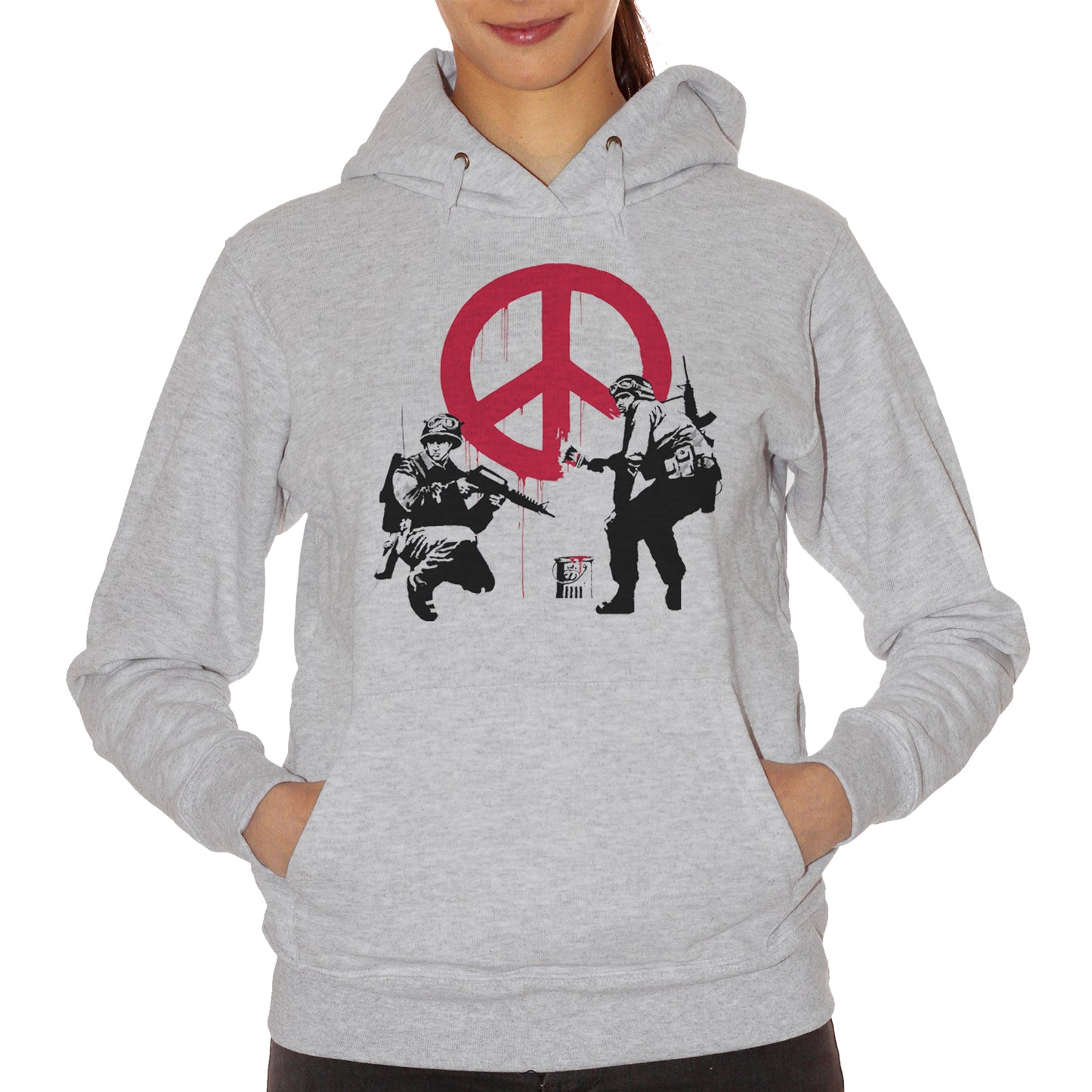 Felpa cappuccio CUC Banksy Peace - Soldier Wall graffiti #chooseurcolor - CUC chooseurcolor