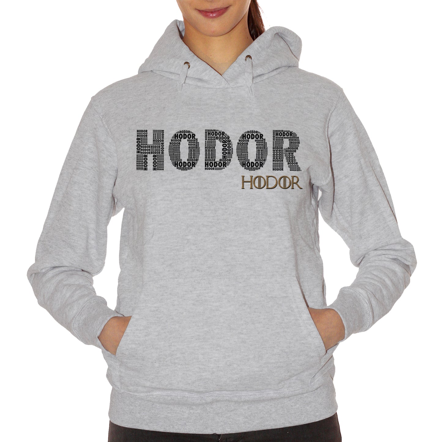 Felpa cappuccio CUC - hodor hold the door game - CUC chooseurcolor