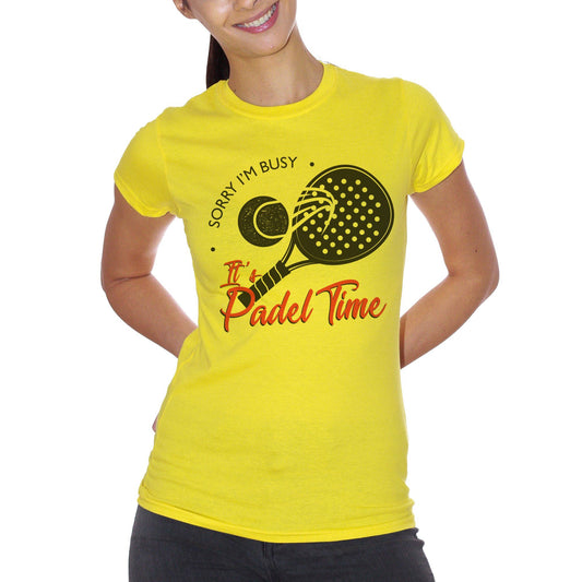 Goldenrod T-Shirt T Shirt Sorry I'M Busy Its Padel Time Sport Tennis Sport Divertente - SPORT CucShop