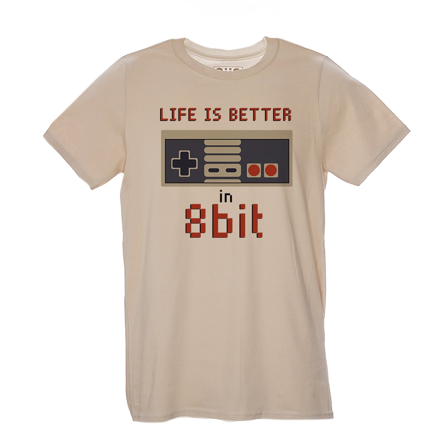 Tan T-Shirt Life is Better in 8 Bit - Choose ur Color Cuc Shop