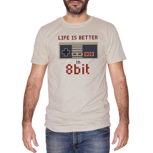 Gray T-Shirt Life is Better in 8 Bit - Choose ur Color Cuc Shop