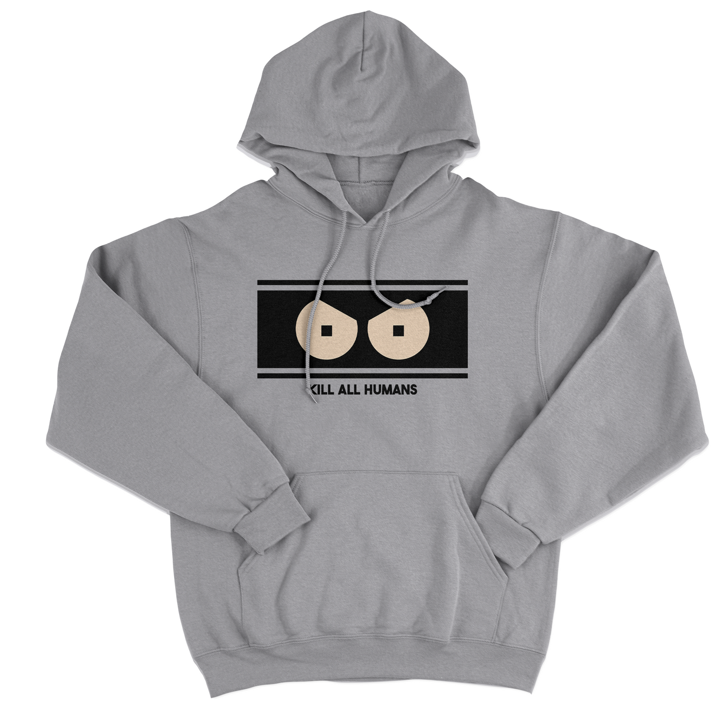 FELPA CAPPUCCIO CUC KILL ALL HUMANS Bender Robot Grigio M [IMGKEY:GRE:M:1]