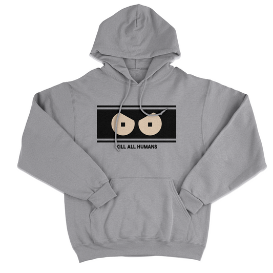 FELPA CAPPUCCIO CUC KILL ALL HUMANS Bender Robot Grigio M [IMGKEY:GRE:M:1]