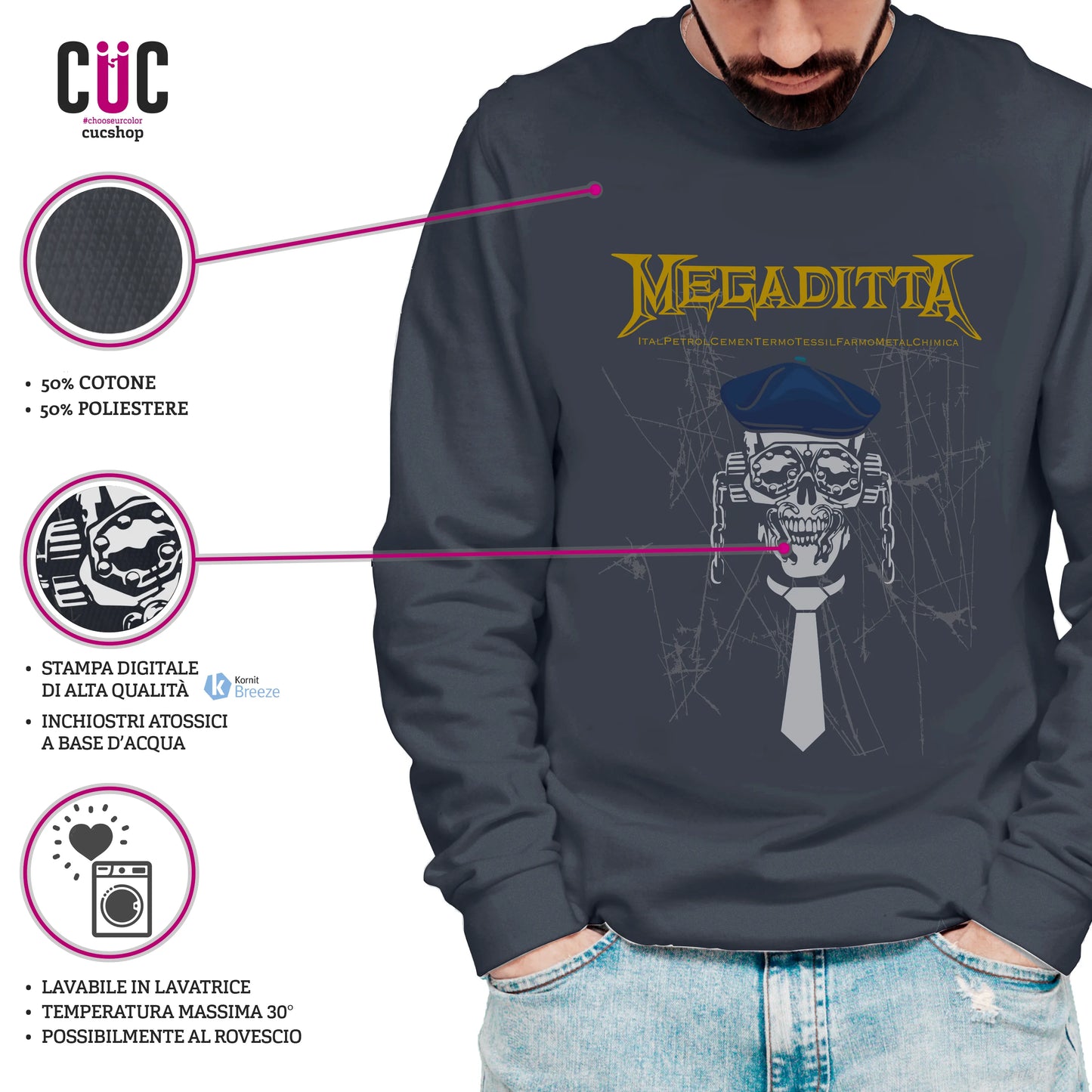 CUC GIROCOLLO MEGADITTA -  Unisex - FILM - Divertente -  #chooseurcolor